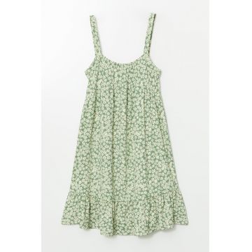 Rochie fara maneci cu model floral