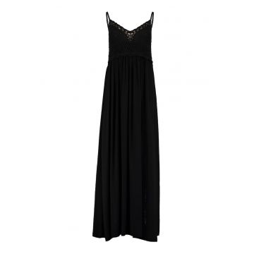 Rochie fara maneci cu segment crosetat