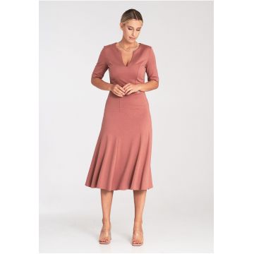 Rochie formala -  model M1033 - viscoza - roz -