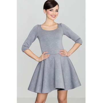 Rochie  K227 - gri - poliester