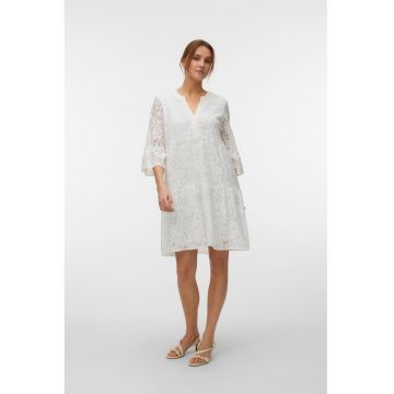 Rochie lejera cu maneci 3/4 Laurel - Alb