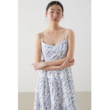 Rochie lunga cu imprimeu floral