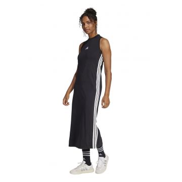 Rochie lunga din amestec de bumbac cu slit lateral
