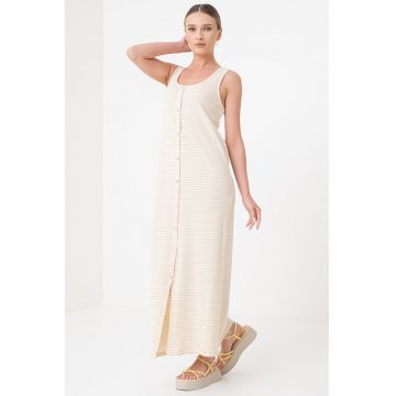 Rochie maxi cu decolteu patrat