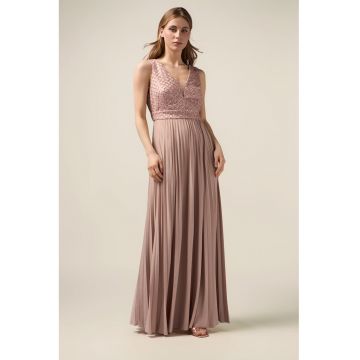 Rochie maxi cu pliuri