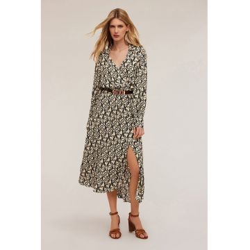 Rochie midi cu croiala in A si model