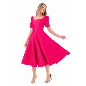 Rochie midi cu croiala pe bie