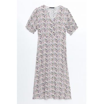 Rochie midi cu decolteu in V