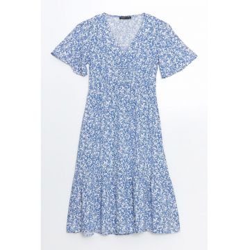 Rochie midi cu decolteu in V