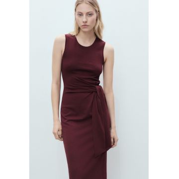 Rochie midi cu decolteu rotund