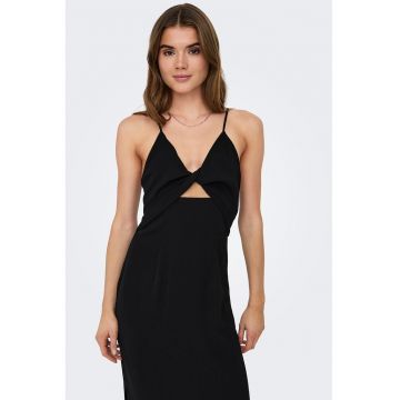 Rochie midi cu decupaj frontal