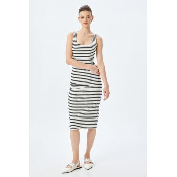 Rochie midi cu dungi