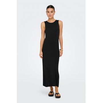 Rochie midi cu model uni - fara maneci