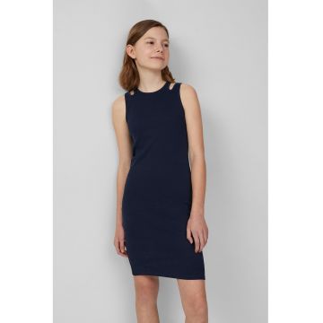 Rochie midi din amestec de bumbac