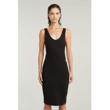 Rochie midi din bumbac organic cu croiala cambrata