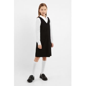 Rochie midi dreapta cu decolteu in V