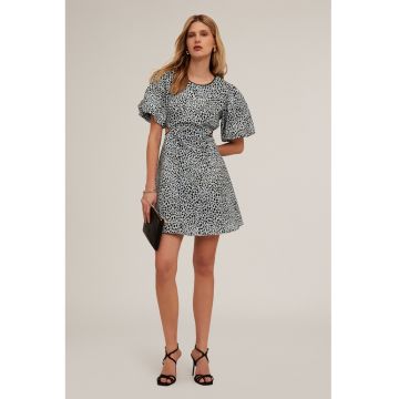 Rochie mini cu animal print si decupaje laterale