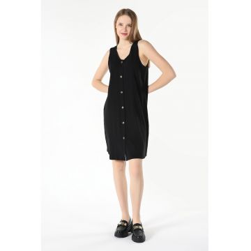 Rochie mini din amestec de bumbac