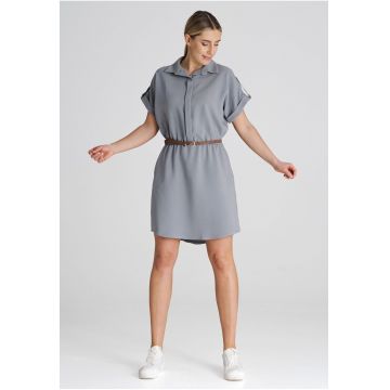 Rochie  model M1001 - lejera - gri - viscoza