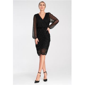 Rochie  neagra - din poliester -