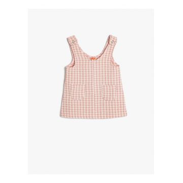 Rochie-sarafan cu buzunare laterale
