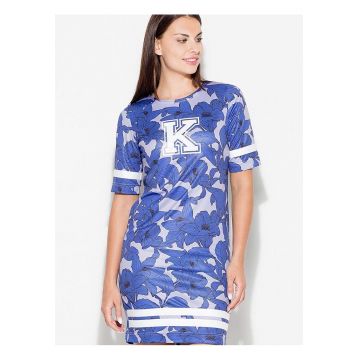 Rochie sportiva  decolteu minimal - albastra - poliester 100% -