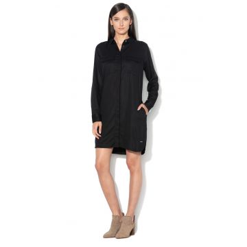 Rochie tip camasa cu buzunare pe piept