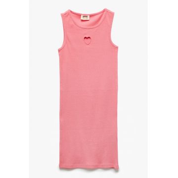 Rochie tricotata cu decolteu rotund
