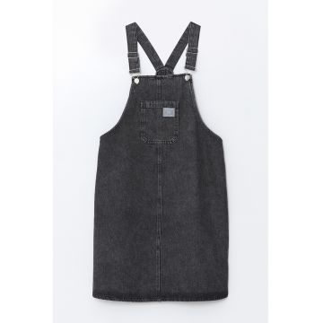 Sarafan din denim cu bretele ajustabile