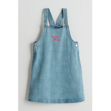 Sarafan din denim cu model Minnie Mouse