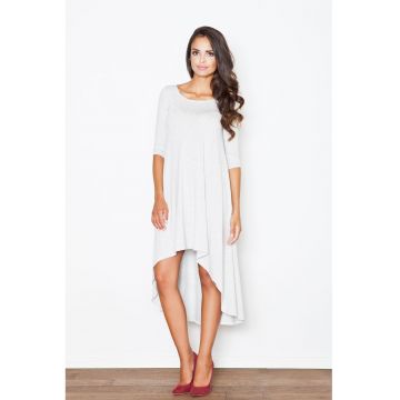 Rochie  asimetrica - cu maneci lungi - din viscoza