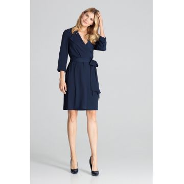 Rochie  bleumarin - poliester M680