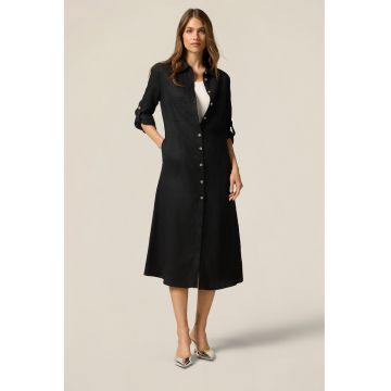 Rochie-camasa de in cu maneci lungi