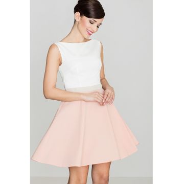 Rochie cocktail  K083 - evazata - cu talie decupata - fara bretele - retro - poliester-viscoza