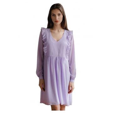 Rochie cocktail -  Poliester/Elastan - Mov -