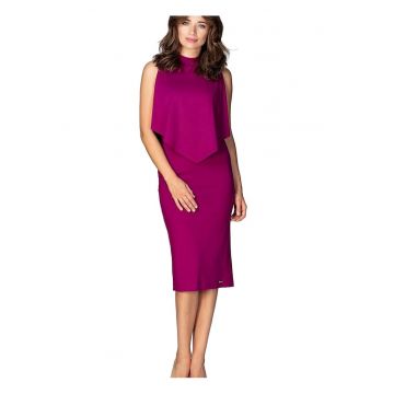 Rochie cocktail -  Viscoza/Poliester - Mov -