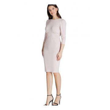 Rochie cocktail -  Viscoza/Poliester - Roz