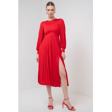 Rochie cu pliuri si maneci lungi Redy