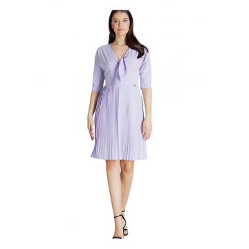 Rochie de cocktail -  Midi - Textil - Mov