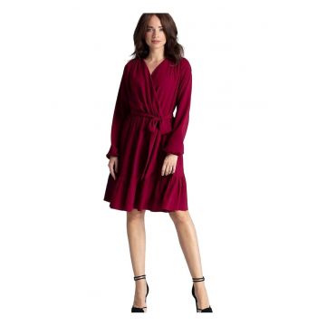 Rochie de cocktail -  Poliester - Rosu