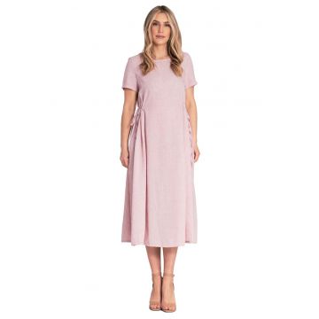 Rochie de cocktail -  roz - poliester -