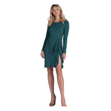 Rochie de cocktail  verde - fabrica de calitate - viscoza - poliester