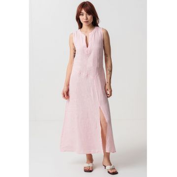 Rochie de in cu decolteu in V si slituri laterale