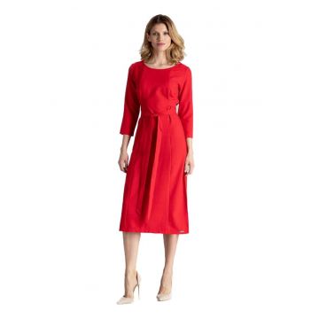 Rochie de seara dama Clalon M631 rosie