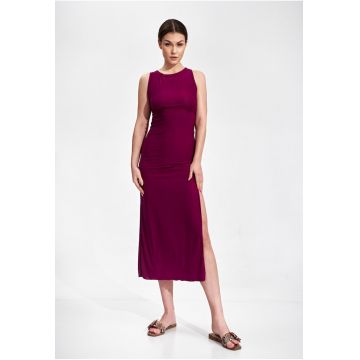 Rochie de seara  M864 - rosu - fara maneci - poliester 95% - elastan 5%