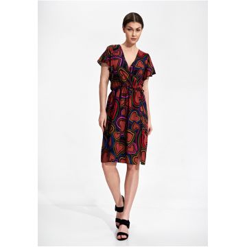 Rochie de vara  M873 - florala - viscoza - multicolor -