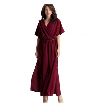 Rochie de zi 5902194372640 -  Poliester/Viscoza - Rosu -