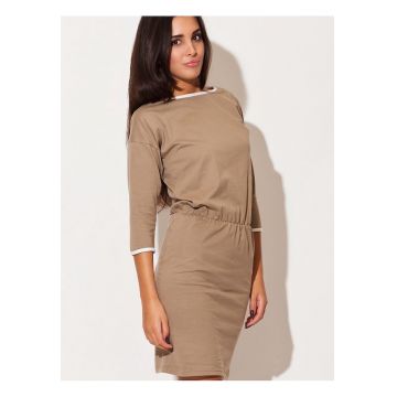 Rochie de zi  bej - model confortabil -