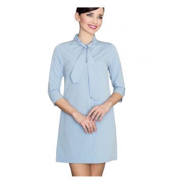 Rochie de zi -  Poliester/Viscoza - Albastru