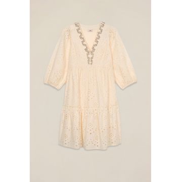 Rochie din bumbac cu broderie